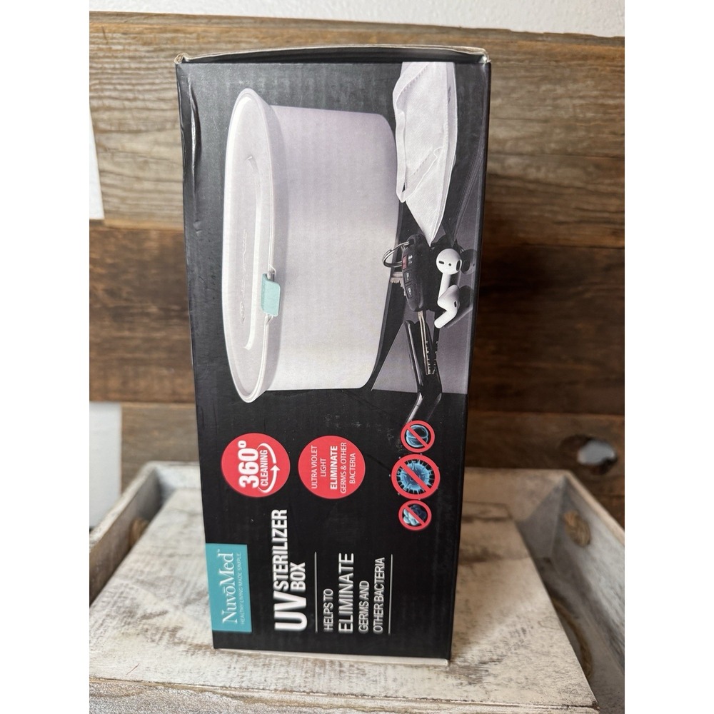 NuvoMed UV‎ Sterilizer Box Eliminates 99 Percent Germs Bacteria New Sealed